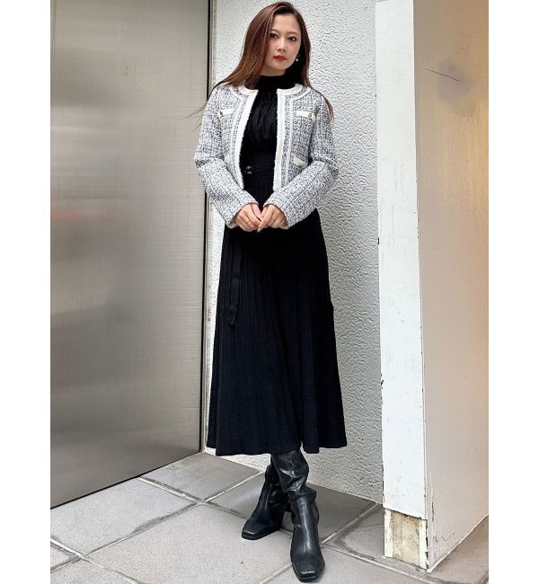 MERCURYDUO「ツイードノーカラージャケット」|その他|