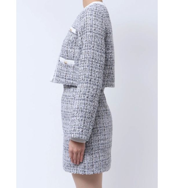 MERCURYDUO「ツイードノーカラージャケット」|その他|
