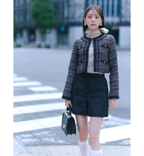 MERCURYDUO「ツイードノーカラージャケット」|その他|