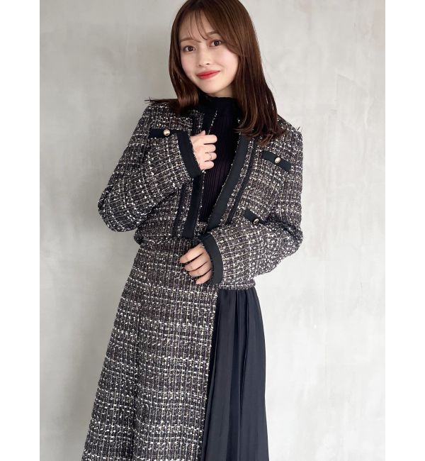 MERCURYDUO「ツイードノーカラージャケット」|その他|