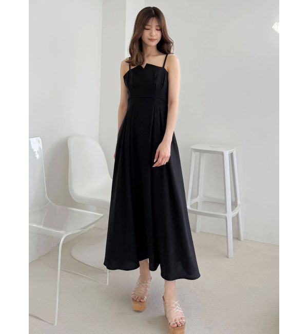 MERCURYDUO「リネンライクバックレースアップキャミワンピース」|ワンピース|