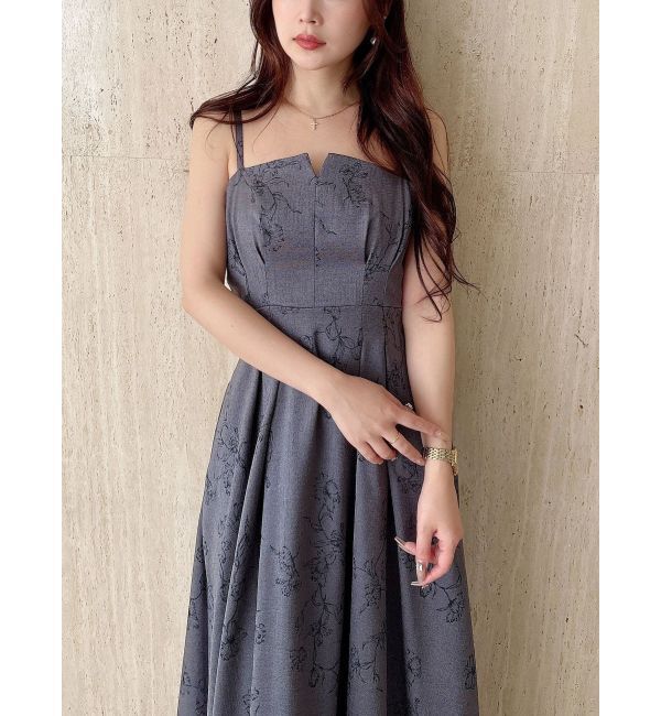 MERCURYDUO「リネンライクバックレースアップキャミワンピース」|ワンピース|