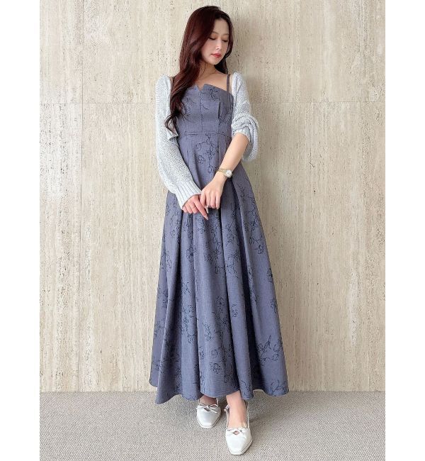 MERCURYDUO「リネンライクバックレースアップキャミワンピース」|ワンピース|