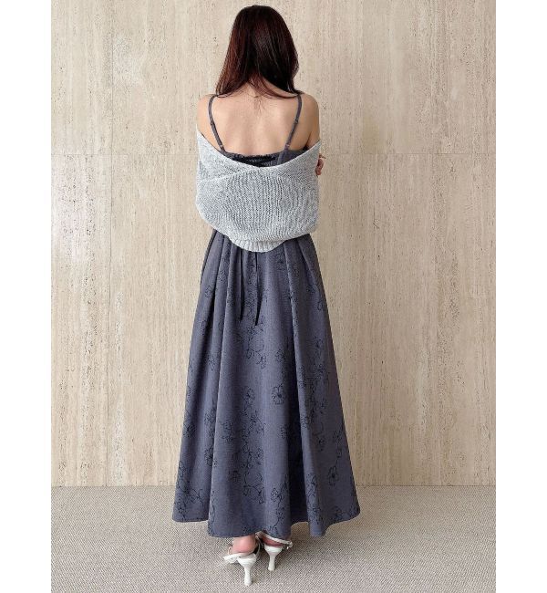 MERCURYDUO「リネンライクバックレースアップキャミワンピース」|ワンピース|