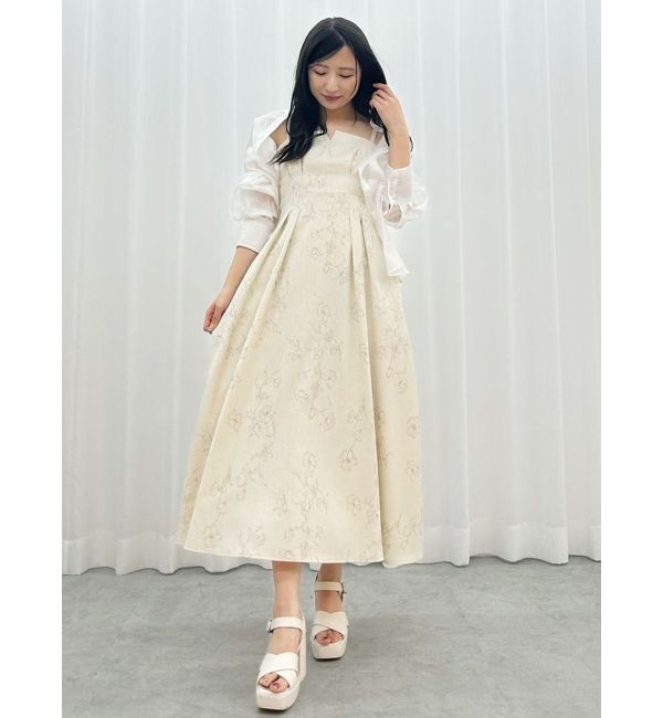 MERCURYDUO「リネンライクバックレースアップキャミワンピース」|ワンピース|