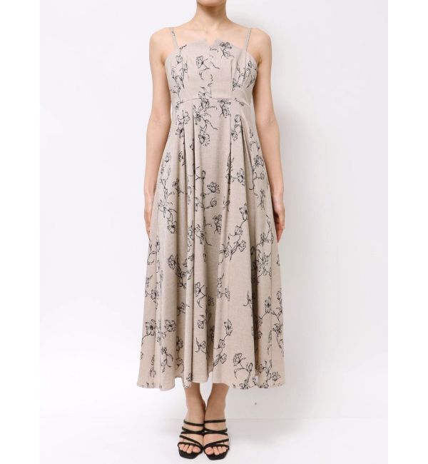 MERCURYDUO「リネンライクバックレースアップキャミワンピース」|ワンピース|