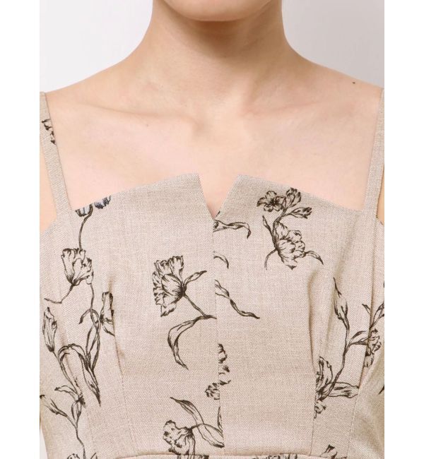 MERCURYDUO「リネンライクバックレースアップキャミワンピース」|ワンピース|