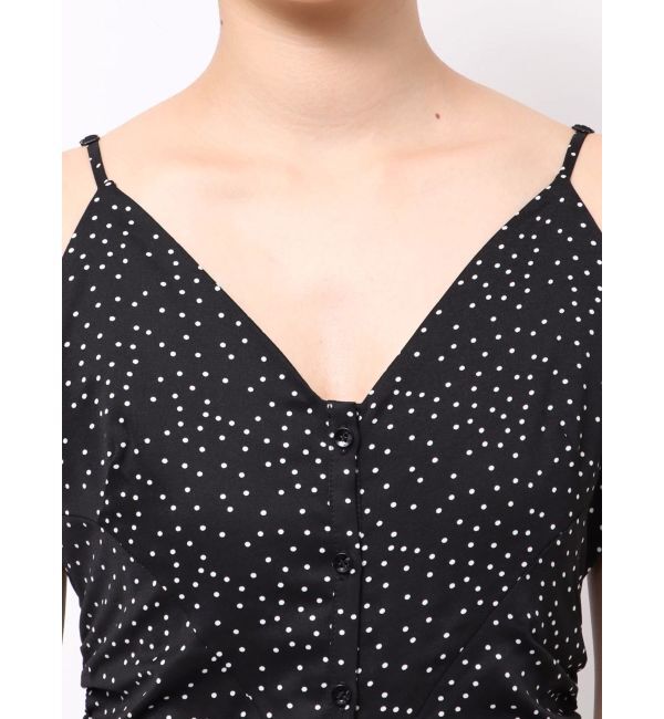 MERCURYDUO「ドットプリントナローワンピース」|ワンピース|