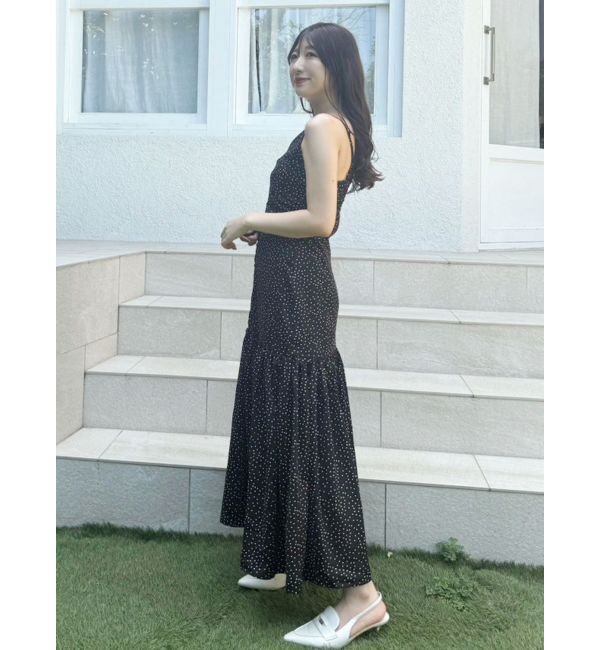 MERCURYDUO「ドットプリントナローワンピース」|ワンピース|