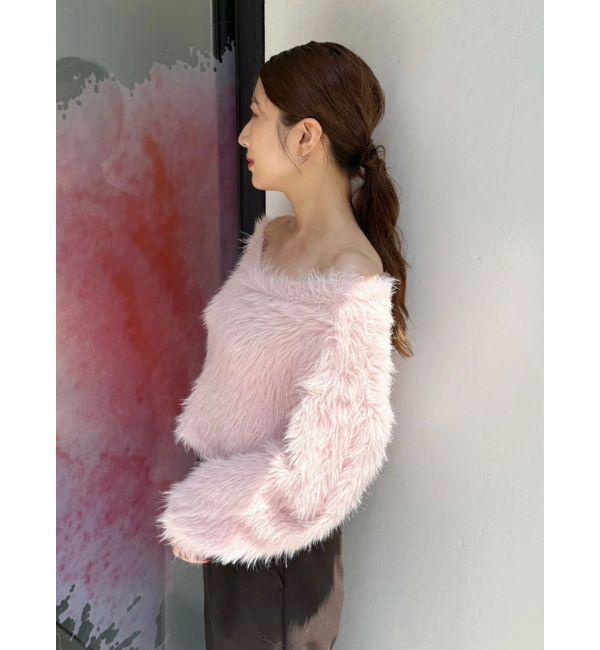 MERCURYDUO「ロングシャギーマフラーセットニット」|ニット・セーター|