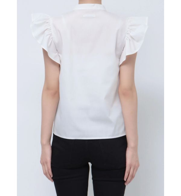 MURUA「スタンドカラーフリルブラウス」|シャツ・ブラウス|