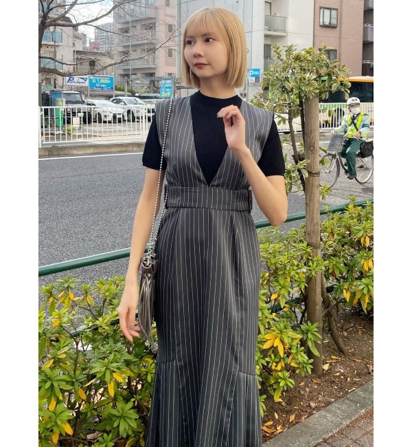 MURUA「サイドタックジャンパースカート」|ジャンパースカート|