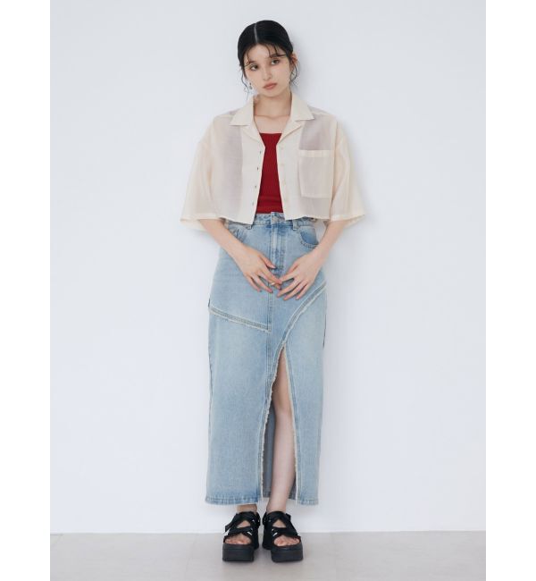 MURUA「オープンカラーシアーシャツ」|シャツ・ブラウス|