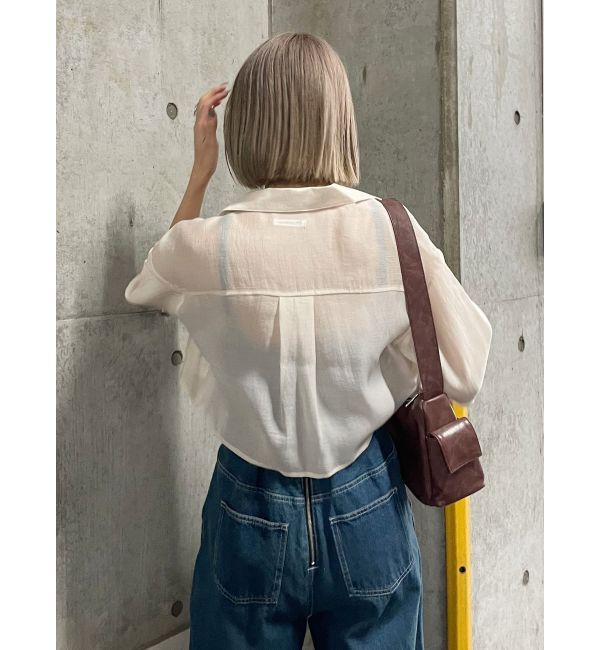 MURUA「オープンカラーシアーシャツ」|シャツ・ブラウス|