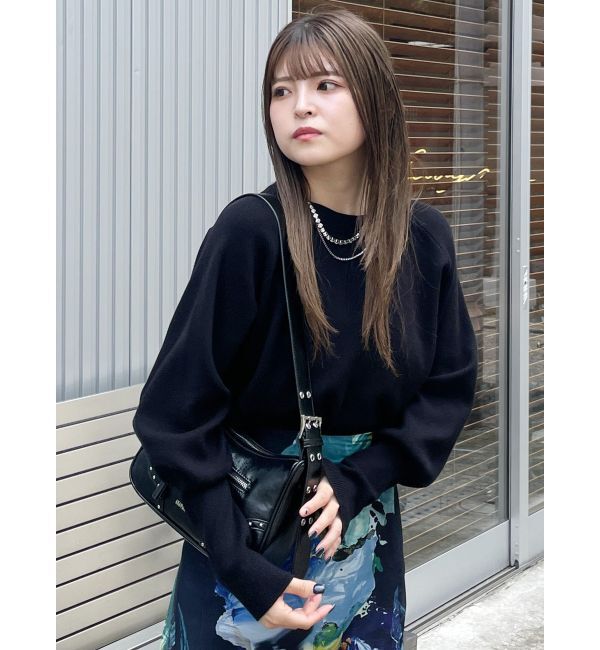 MURUA「クルーネックボリュームスリーブニット」|ニット・セーター|