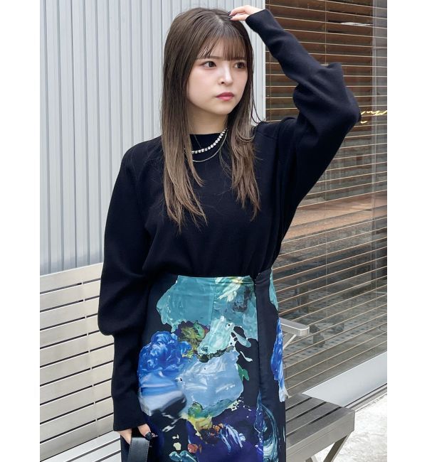 MURUA「クルーネックボリュームスリーブニット」|ニット・セーター|