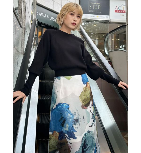 MURUA「クルーネックボリュームスリーブニット」|ニット・セーター|