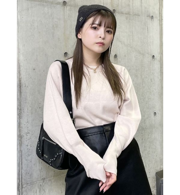 MURUA「クルーネックボリュームスリーブニット」|ニット・セーター|