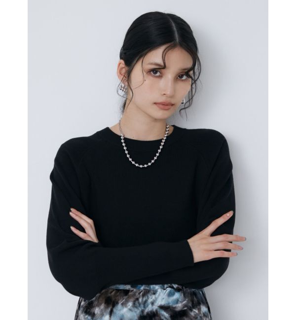 MURUA「クルーネックボリュームスリーブニット」|ニット・セーター|