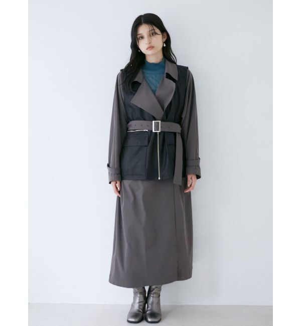 MURUA「ジレレイヤードトレンチコート【マルチウェイ】」|トレンチコート|