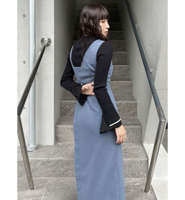 MURUA「ウールライクアシメジャンパースカート」|ワンピース|