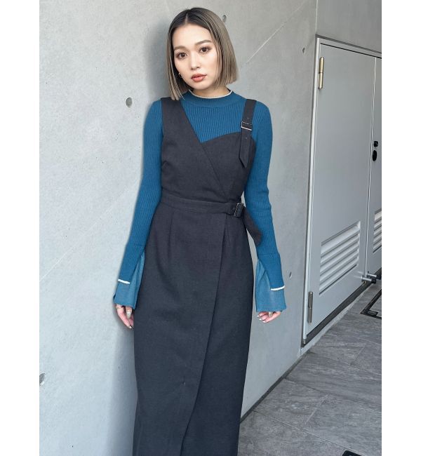 MURUA「ウールライクアシメジャンパースカート」|ワンピース|