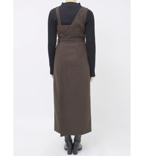 MURUA「ウールライクアシメジャンパースカート」|ワンピース|