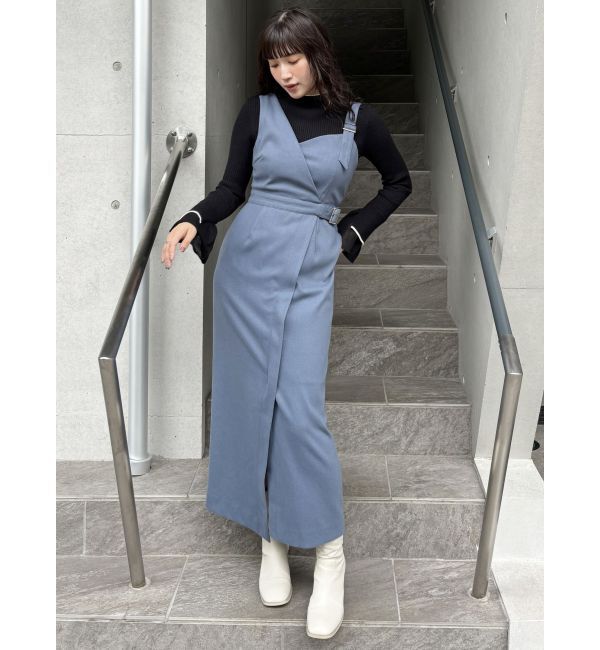 MURUA「ウールライクアシメジャンパースカート」|ワンピース|