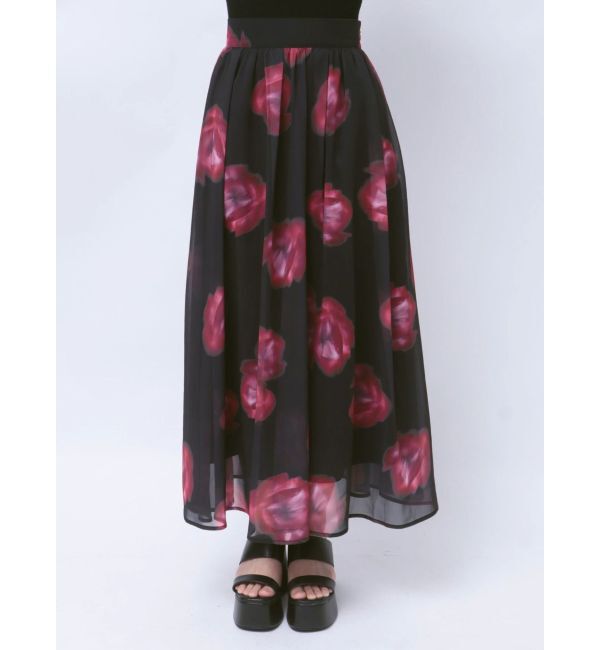 MURUA「ニュアンスフラワープリントスカート」|スカート|