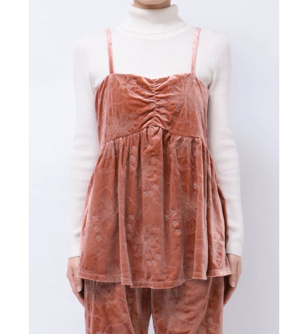 Ungrid「ベロア刺繍デザインキャミ」|キャミソール|