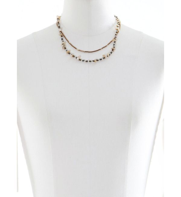 Ungrid「レイヤードビーズネックレス」|ネックレス|