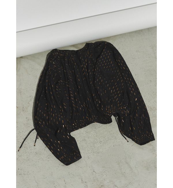 Ungrid「【Htage】ラメドビーサイドスリットボリュームブラウス」|シャツ・ブラウス|