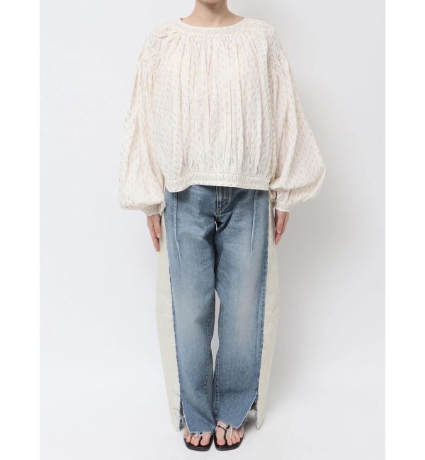 Ungrid「【Htage】ラメドビーサイドスリットボリュームブラウス」|シャツ・ブラウス|