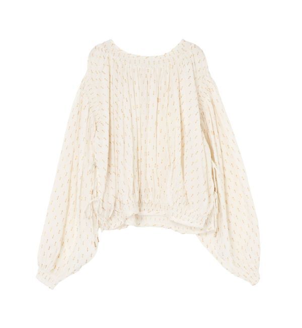 Ungrid「【Htage】ラメドビーサイドスリットボリュームブラウス」|シャツ・ブラウス|