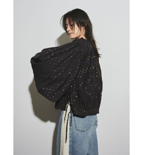 Ungrid「【Htage】ラメドビーサイドスリットボリュームブラウス」|シャツ・ブラウス|