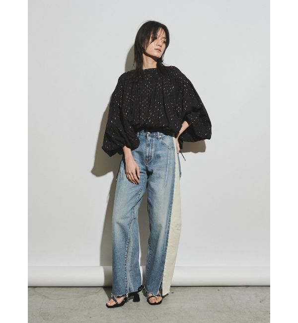 Ungrid「【Htage】ラメドビーサイドスリットボリュームブラウス」|シャツ・ブラウス|