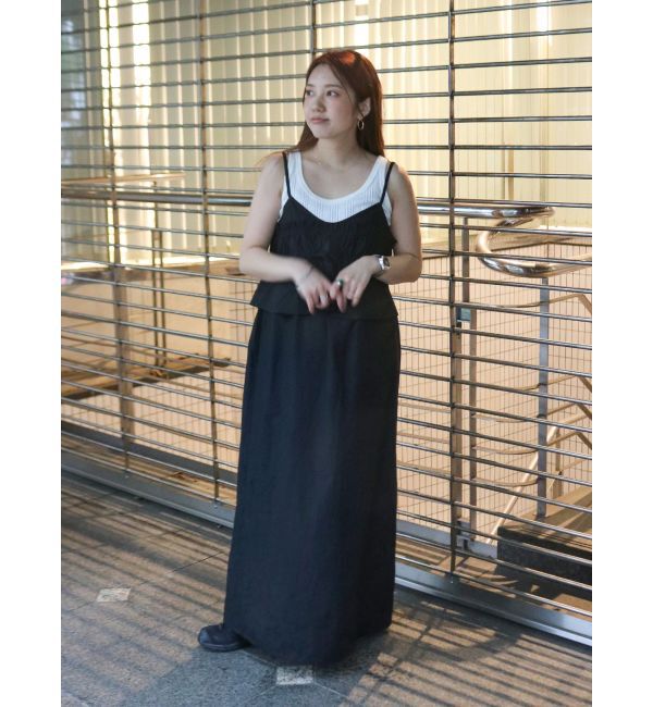 Ungrid「キャミデザインワンピース」|ワンピース|ブラック