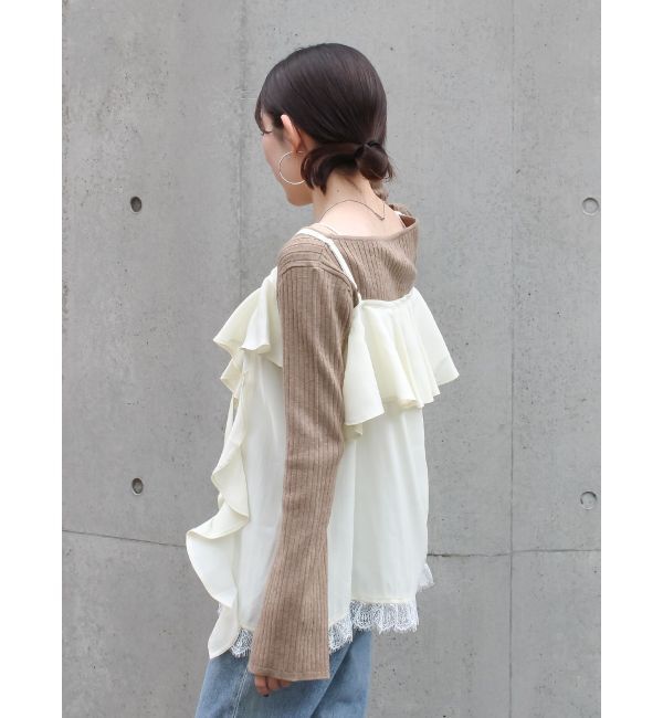 Ungrid「フィブツイルフリルキャミ」|キャミソール|