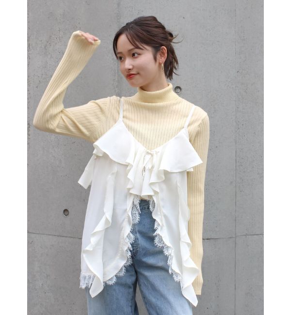 Ungrid「フィブツイルフリルキャミ」|キャミソール|