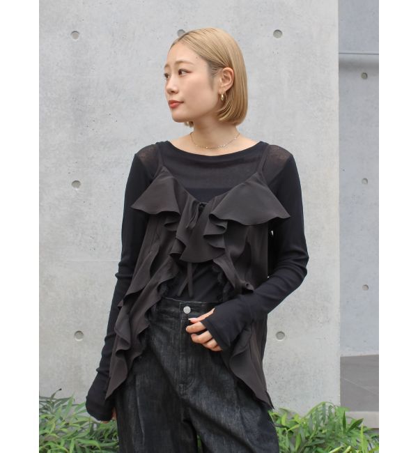 Ungrid「フィブツイルフリルキャミ」|キャミソール|