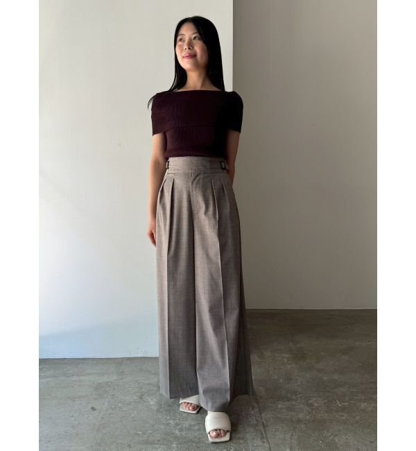 LAGUNAMOON「オフショルダーリブニットプルオーバー」|ニット・セーター|