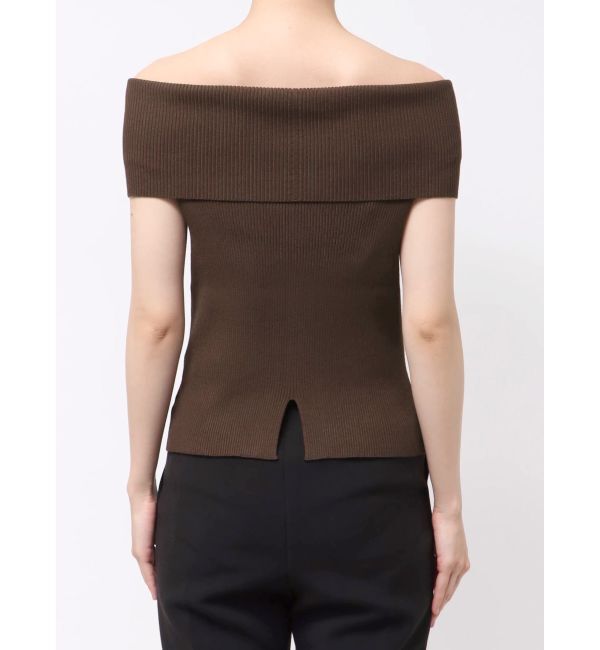 LAGUNAMOON「オフショルダーリブニットプルオーバー」|ニット・セーター|