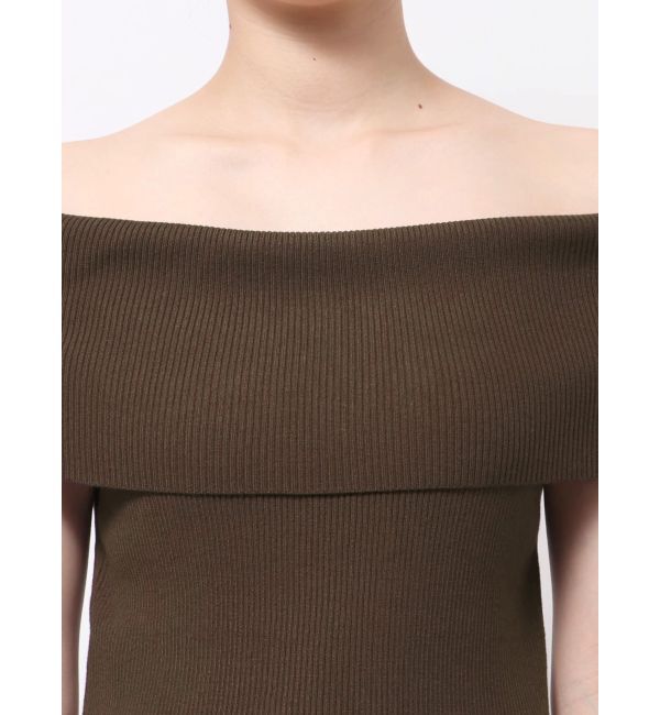 LAGUNAMOON「オフショルダーリブニットプルオーバー」|ニット・セーター|