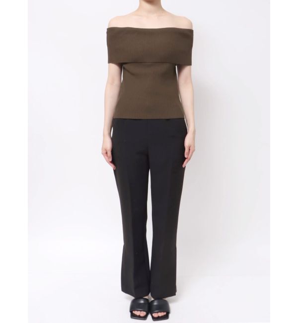 LAGUNAMOON「オフショルダーリブニットプルオーバー」|ニット・セーター|