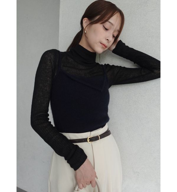 LAGUNAMOON「アルパカシアータートルニットプルオーバー」|ニット・セーター|