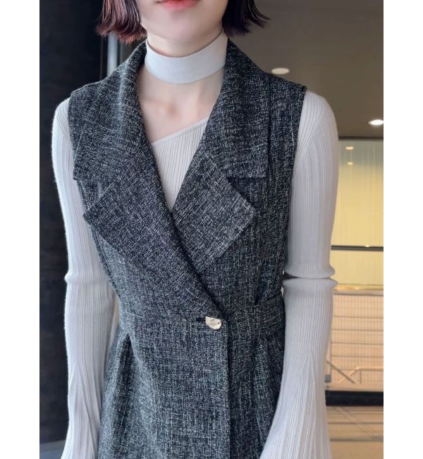 LAGUNAMOON「ツイードメタルボタンテーラードジャンパースカート」|ジャンパースカート|