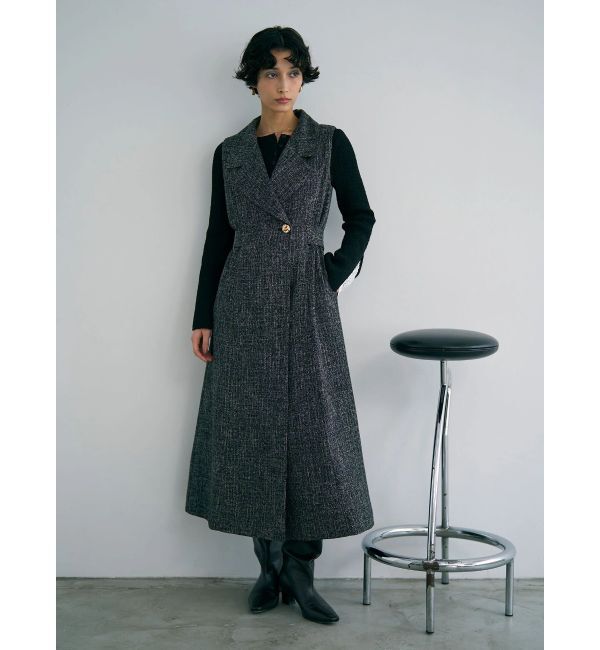 LAGUNAMOON「ツイードメタルボタンテーラードジャンパースカート」|ジャンパースカート|