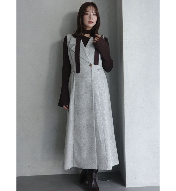 LAGUNAMOON「ツイードメタルボタンテーラードジャンパースカート」|ジャンパースカート|