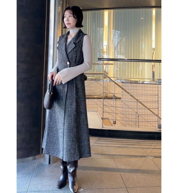 LAGUNAMOON「ツイードメタルボタンテーラードジャンパースカート」|ジャンパースカート|