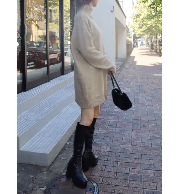 EVRIS「ハイネックルーズニットワンピース」|ワンピース|